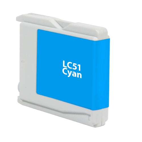 Brother LC51C Cyan Inkjet Cartridge - Genuine & Remanufactured