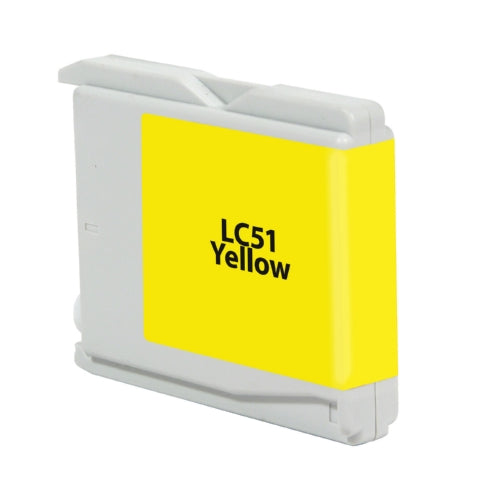 Brother LC51Y Yellow Inkjet Cartridge - Genuine & Remanufactured