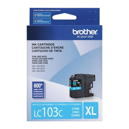 Brother LC103C Cyan Inkjet Cartridge - Genuine & Remanufactured