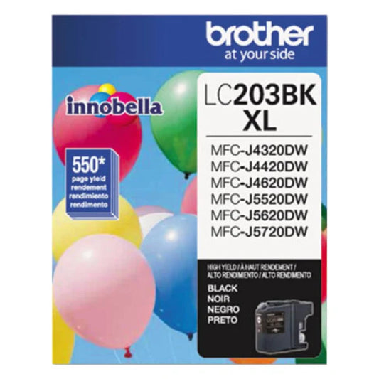 Brother LC203BK Black Inkjet Cartridge - Genuine & Remanufactured