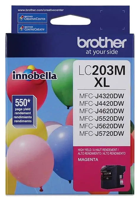 Brother LC203M Magenta Ink Cartridge - Genuine & Remanufactured