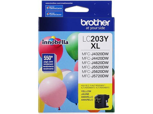 Brother LC203Y Yellow Ink Cartridge - Genuine & Remanufactured