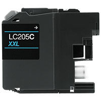 Brother LC205C Cyan Inkjet Cartridge - Genuine & Remanufactured