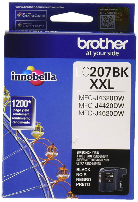 Brother LC207BK Black Inkjet Cartridge - Genuine & Remanufactured