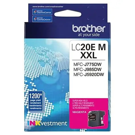 Brother LC20EM Magenta Inkjet Cartridge - Genuine & Remanufactured