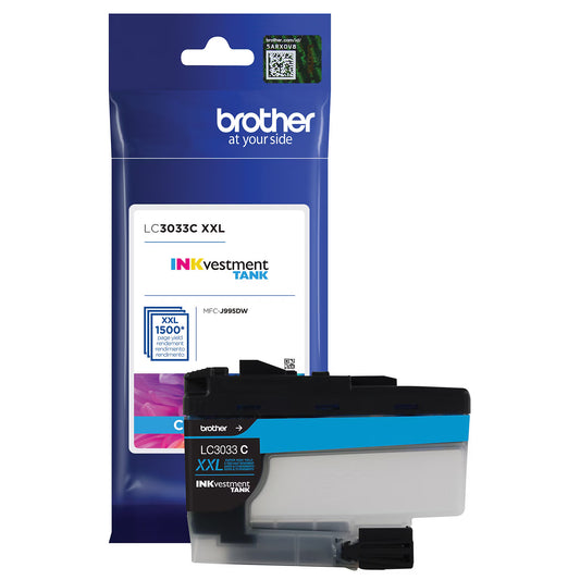 Brother LC3039C Cyan Ink Cartridge - Genuine & Remanufactured