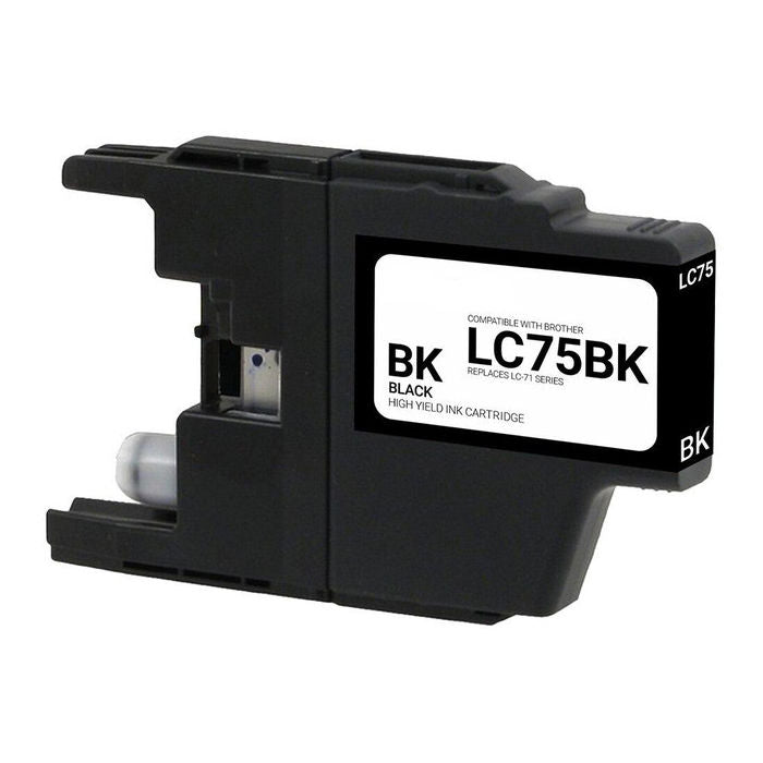 Brother LC75BK Black Inkjet Cartridge - Genuine & Remanufactured