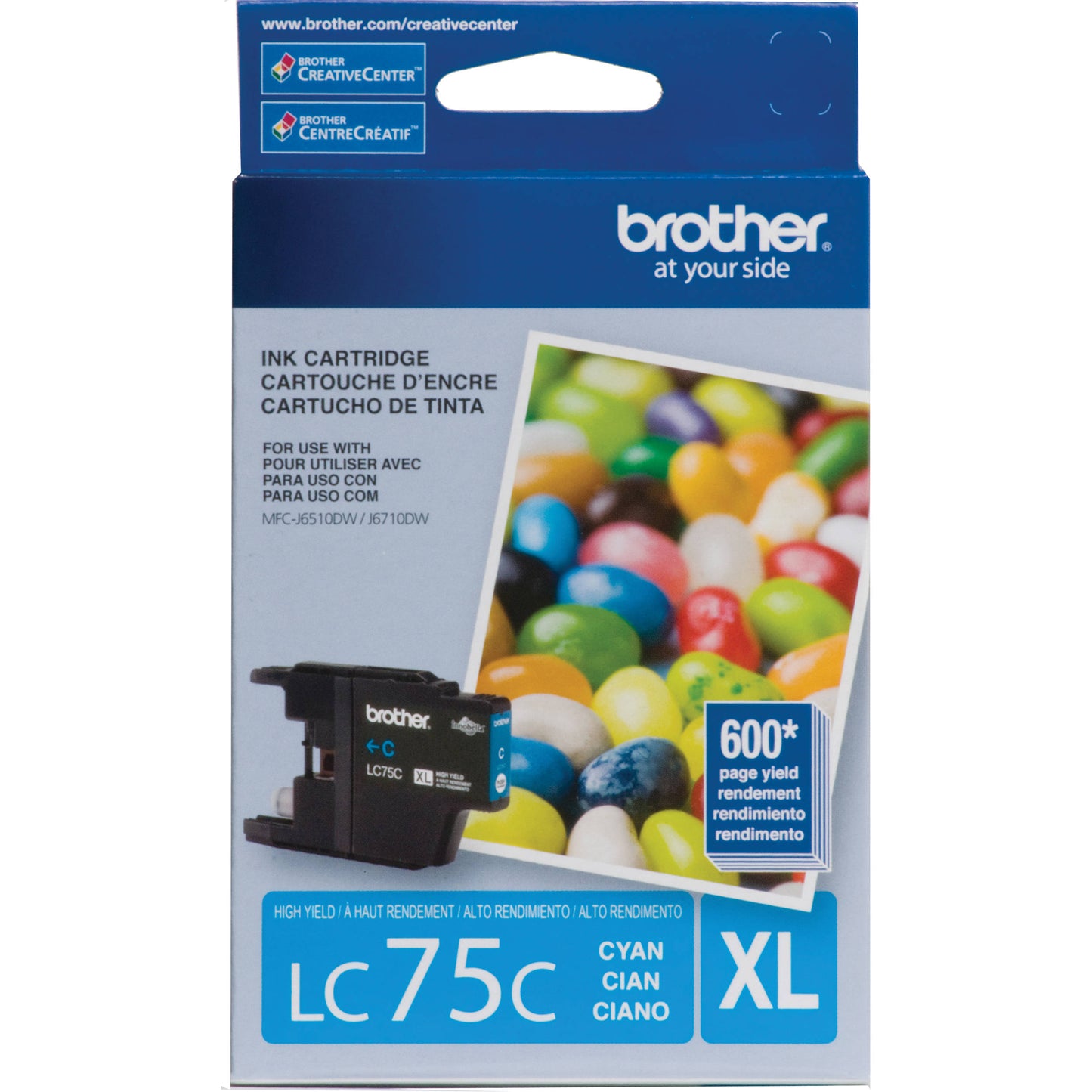 Brother LC75C Cyan Inkjet Cartridge - Genuine & Remanufactured