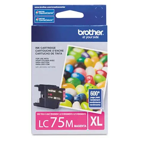 Brother LC75M Magenta Inkjet Cartridge - Genuine & Remanufactured