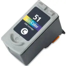 Canon CL-51 High Capacity Tri-Color Inkjet Cartridge - Genuine & Remanufactured