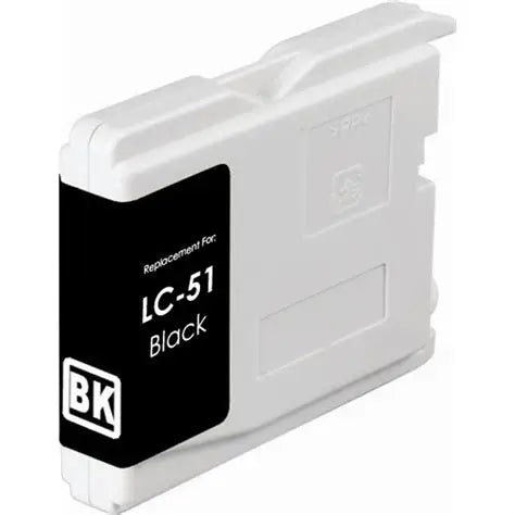 Brother LC51BK Black ink cartridge - Genuine & remanufactured