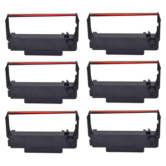 compare product Premium ERC-30/34/38 B/R Ribbons, 6 Pack, Black and Red