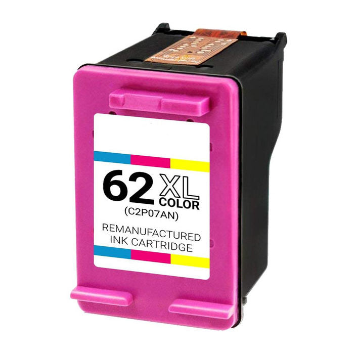 HP 62XL (C2P07AN) Tri-Color Toner Cartridge - Genuine & Remanufactured
