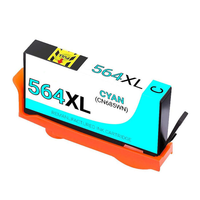 HP 564XL High Capacity Cyan Cartridge - Remanufactured