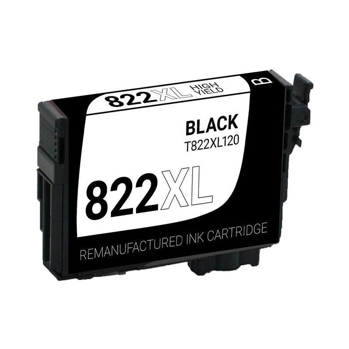 Epson T822XL120S (T822XL)  Black Ink Cartridge - Genuine & Remanufactured