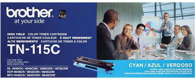 Brother TN-115C Cyan Toner Cartridge - Genuine & Remanufactured