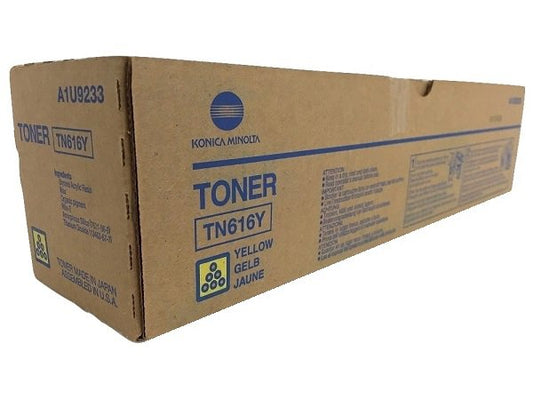 Konica Minolta TN616Y Yellow Toner Cartridge - Genuine & Remanufactured