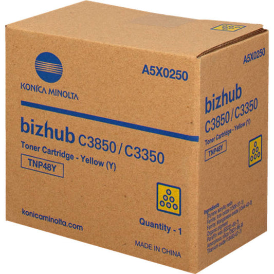 Konica Minolta TNP48Y Yellow Toner Cartridge - Genuine & Remanufactured
