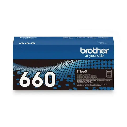 Brother TN660 Black Toner Cartridge — Genuine & Remanufactured