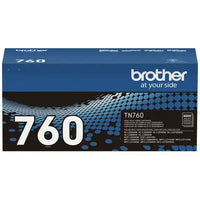 Brother TN760 (TN760, TN730)  Black Toner Cartridge — Genuine & Remanufactured