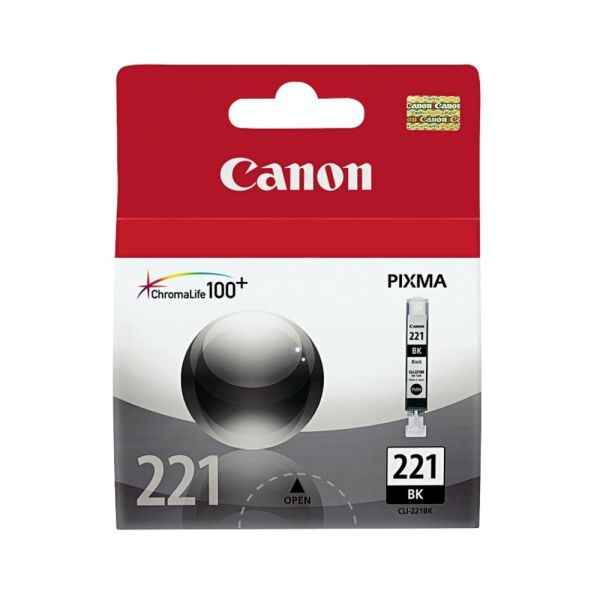 Canon CLI-221BK Black Inkjet Cartridge - Genuine & Remanufactured