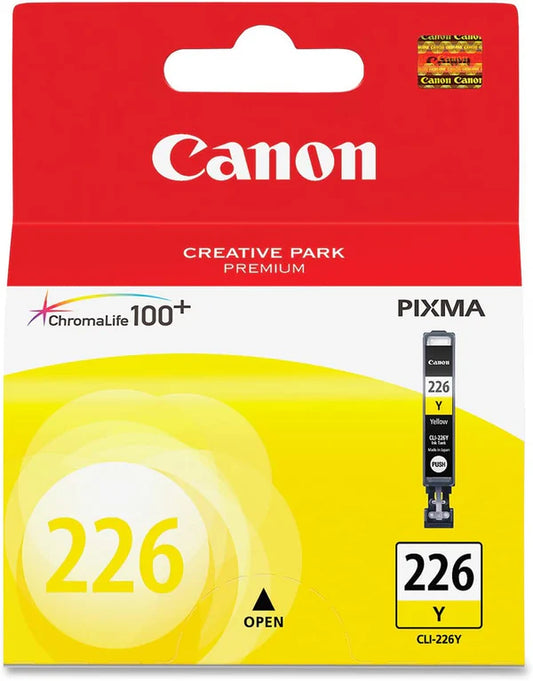 Canon CLI226Y (4549B001) Yellow Inkjet Cartridge - Genuine & Remanufactured