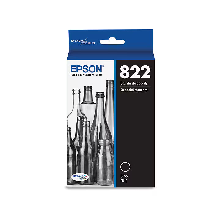 Epson T822XL120S (T822XL)  Black Ink Cartridge - Genuine & Remanufactured