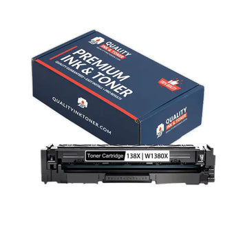 compare product HP 138X (W1380X) Black Toner Cartridge - Genuine & Remanufactured
