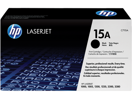 HP 15A (C7115A) Black Toner Cartridge - Genuine & Remanufactured