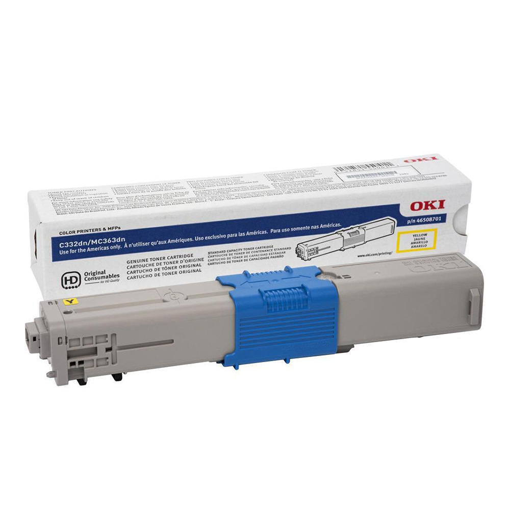 Okidata 46508701 Yellow laser toner cartridge - Genuine & Remanufactured