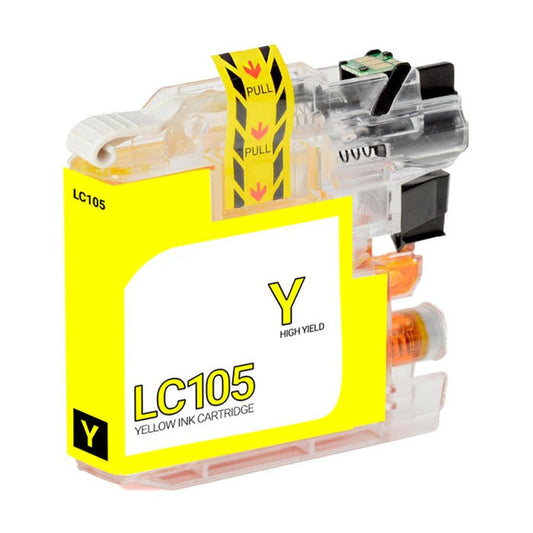 Brother LC105Y Yellow Inkjet Cartridge - Genuine & Remanufactured