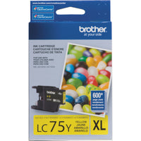 Brother LC75Y Yellow Inkjet Cartridge - Genuine & Remanufactured