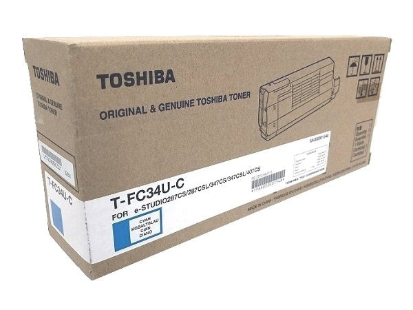 Toshiba TFC34UC Cyan Toner Cartridge - Genuine & Remanufactured