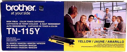 Brother TN-115Y Yellow Toner Cartridge - Genuine & Remanufactured