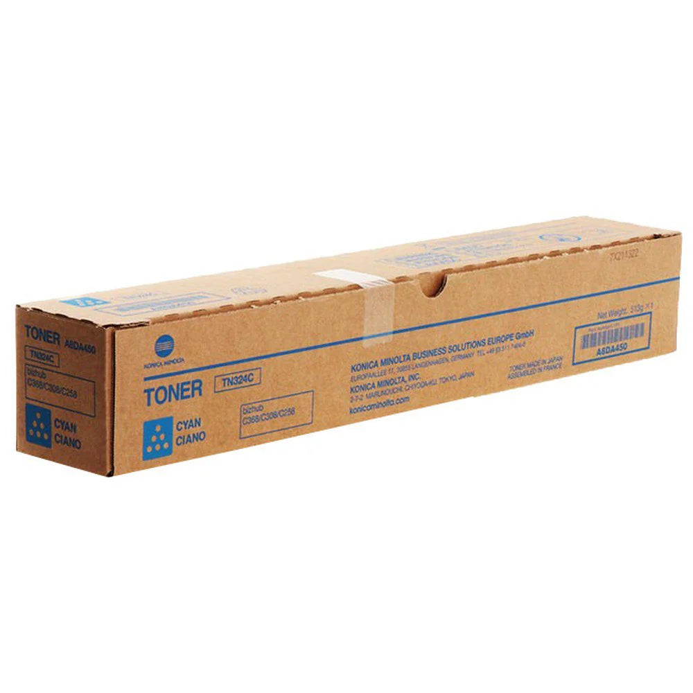 Konica Minolta TN324C Cyan Toner Cartridge - Genuine & Remanufactured