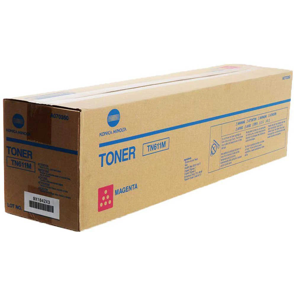 Konica Minolta TN611M Magenta Toner Cartridge - Genuine & Remanufactured