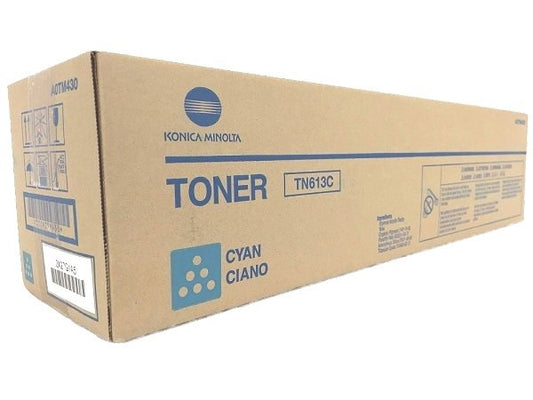Konica Minolta TN613C Cyan Toner Cartridge - Genuine & Remanufactured