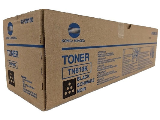 Konica Minolta TN616K Black Toner Cartridge - Genuine & Remanufactured