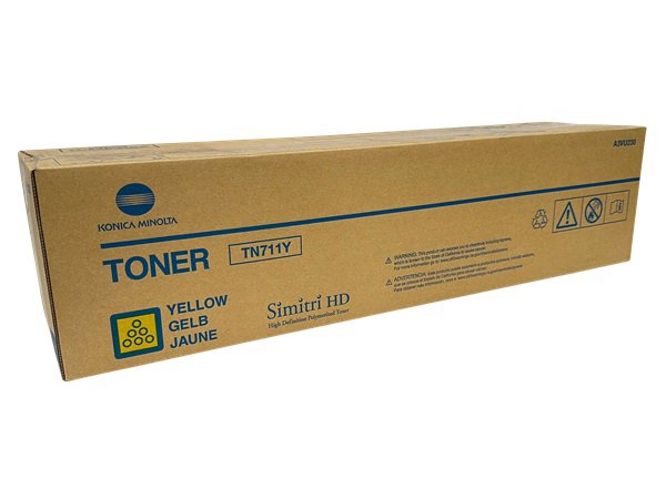 Konica Minolta TN711Y Yellow Toner Cartridge - Genuine & Remanufactured